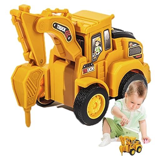 Fecfucy Spielzeug für Baustellenfahrzeuge,Roller-Bulldozer-Website-Spielzeug - Wiederverwendbarer tragbarer BAU-Power-Hauller-Bagger für Kleinkinder, Kinder, Jungen, Geburtstagsgeschenk von Fecfucy