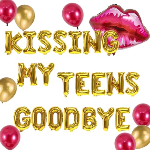 Kissing My Teens Goodbye Ballonbanner Geburtstagsparty Gold 20. Geburtstag Party Dekor Ballons für Zwanziger Geburtstag 20 Jahre alt Jahrestag Party Dekorationen Supplies Kissing My Teens Goodbye Ballonbanner Geburtstagsparty Gold 20. Geburtstag Party Dekor Ballons für Zwanziger Geburtstag 20 Jahre alt Jahrestag Party Dekorationen Supplies von Fechy