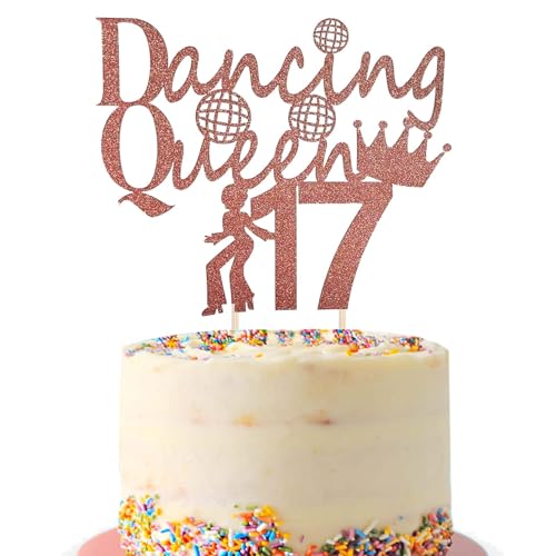 Tortenaufsatz zum 17. Geburtstag, rotgoldener Glitzer, tanzende Königin, Kuchendekoration, 17 fabelhafte Kuchenspieße, Geburtstagsschild, Kuchendekorationen für Hello 17 Cheers to 17 Years 17. Tortenaufsatz zum 17. Geburtstag, rotgoldener Glitzer, tanzende Königin, Kuchendekoration, 17 fabelhafte Kuchenspieße, Geburtstagsschild, Kuchendekorationen für Hello 17 Cheers to 17 Years 17. von Fechy