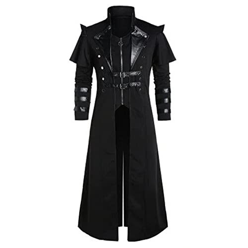 Feegow Herren Retro Renaissance Gothic Viktorianischen Steampunk Frack Jacke Mittelalter Viktorianisch bestickt Smoking Uniform von Feegow