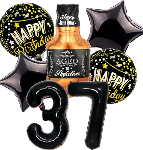 Feelairy Luftballon 37. Geburtstag Mann, 37 Geburtstag Deko Schwarz Ballons Whiskey Deko 37. Geburtstag Frauen, Geburtstagsdeko 37 Jahre Männer, Ballon Weinflasche Deko zum Geburtstag Frau 37 Feelairy Luftballon 37. Geburtstag Mann, 37 Geburtstag Deko Schwarz Ballons Whiskey Deko 37. Geburtstag Frauen, Geburtstagsdeko 37 Jahre Männer, Ballon Weinflasche Deko zum Geburtstag Frau 37 von Feelairy
