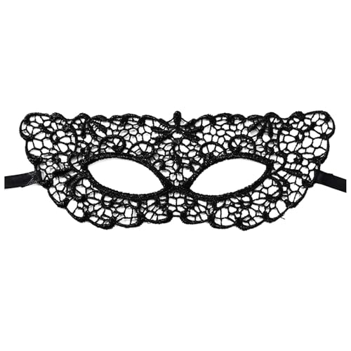 Feelcrag Damen Herren Venezianischen Maske,Hochzeitsball Maske Karneval Maske Maskerade-Maske Für Herren Augenmaske Fasching Black Swan Kostüm Damen Fasching Dekoration von Feelcrag