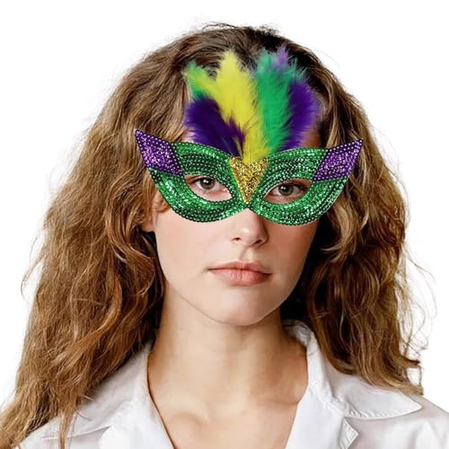 Feelcrag Elegante Venezianische Maske Schwarz,Hochzeitsball Maske Karneval Maske Fun Vintage Maskerade Maske Fuchs Maske Barock Kostüm Damen Fasching Dekoration von Feelcrag