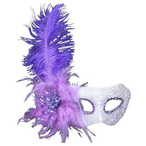 Feelcrag Elegante Venezianische Maske Schwarz,Hochzeitsball Maske Karneval Maske Schwarz Maskerade Masken Fasching Maske Maskerade Maske Set Für Cosplay Kostüm Ball Masquerade Mask von Feelcrag