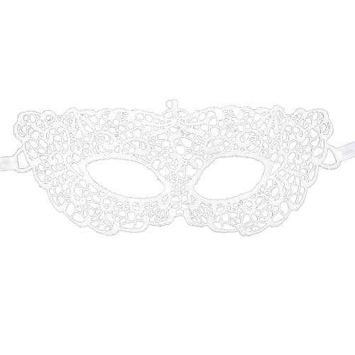 Feelcrag Elegante Venezianische Maske Schwarz,Maske Für Damen Herren Halloween Karneval Party Kostüm Schwarz Augenmaske Maskerade Catwoman Maske Damen Kostüm Paare Erwachsene Fasching Dekoration von Feelcrag