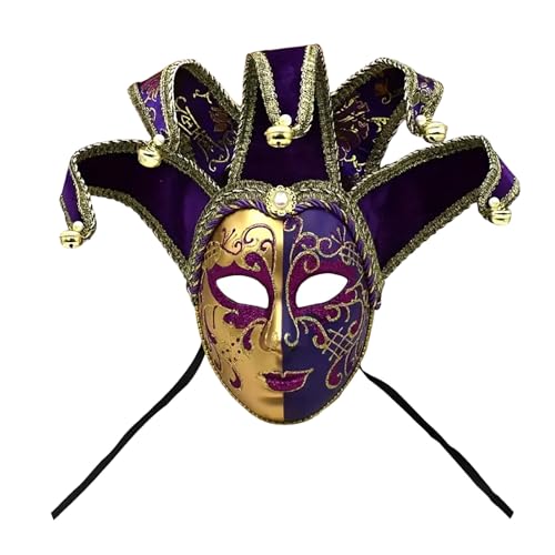 Feelcrag Mardi Gras Deecorations Venezianische,Partymaske Für Halloween Karneval Abendkleid Tanz Ball Party Maskerade-Maske Für Herren Masken Fasching Masken Kostüm Fasching Deko von Feelcrag