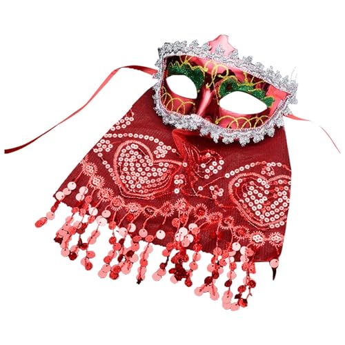 Feelcrag Mardi Gras Deecorations Venezianische,Retro Maskerade Masken Für Karnevals Halloween Party Augenmaske Maskerade Spitze Maske Kostüme Paare Tanz Ball Party von Feelcrag