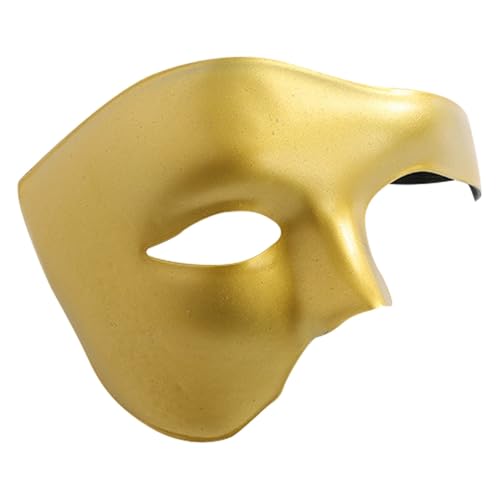 Feelcrag Venezianische Gesichts Augen Maske,Für Halloween-Party, Karneval, Maskarade-Ball Maskerade-Maske Für Herren Hochzeitsball Maske Burlesque Ball Party Masken Kostüm Black Mask von Feelcrag