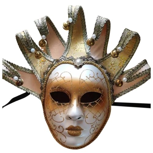 Feelcrag Venezianische Maskerade Maske,Maske Für Halloween Karneval Abendkleid Tanz Ball Party Augenmaske Maskerade Maskenball Maske Herren Kostüme Für Paare Masquerade Mask von Feelcrag