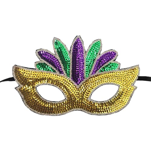 Feelcrag Venezianischen Maske Kostüm,Hochzeitsball Maske Karneval Maske Maskerade-Maske Für Frauen Maske Gesicht Party Kostüm Maskenball Frau MäDchen Black Mask von Feelcrag