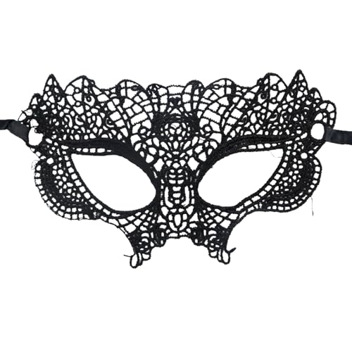 Feelcrag Venezianischen Maske Kostüm,Karneval Dekorationen Schwarz Augenmaske Maskerade Mode Party Cosplay Maskenball Masken Catwoman Kostüm Damen Verkleidung Damen von Feelcrag