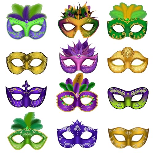 Feelcrag Venezianisches Kostüm Damen,Karneval Accessoires Damen Maskerade Spitzenmasken Für Damen Fasching Maske Party Kostüm Maskenball Frau MäDchen Verkleidung Damen von Feelcrag