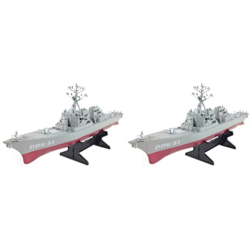 Feeuid 2X Guided Missile Schiffsmodell Statisches Spielzeug mit Ausstellungsstand Kriegsschiff Modell DIY Lernspielzeug Hobbys Kinder Geschenk von Feeuid