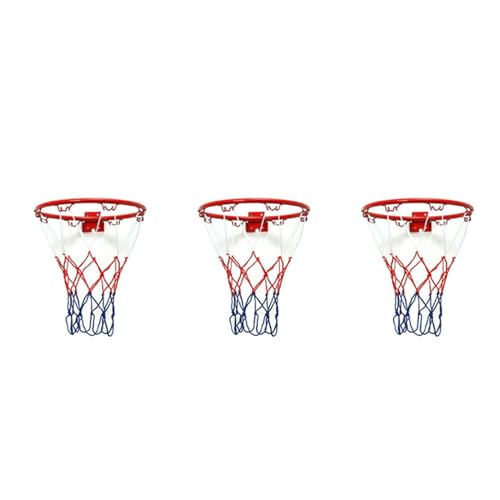 Feeuid 3 Stücke 32cm Wand Netz Metall Felge Hängender Korb Basket Wand mit Schrauben Indoor Außen Sport von Feeuid