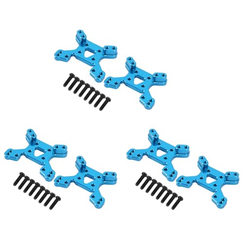 Feeuid 3X 144001 Teil Shock Tower Board Set Vorne und Hinten ZubehöR Teile für 144001 1/14 4WD RC Auto, Blau von Feeuid