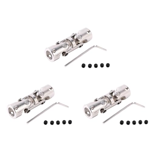 Feeuid 3X Rc Doppel Universal Gelenk Kardan Gelenk Gimbal Kupplungen mit Schraube, 4 X 4 mm von Feeuid