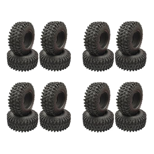 Fegtrtyoa 16 Stücke1,9 Gummi Reifen 1,9 Rad Reifen 108X40mm für 1/10 Rc Crawler Trx4 Axial Scx10 90046 Axi03007 von Fegtrtyoa