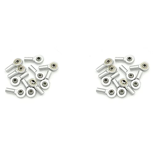 Fegtrtyoa 20 Stücke Metall M2 Spurstangenkopf Kugelgelenk Kugelkopf für Mini 4WD RC Auto Lastwagen Crawler Fegtrtyoa 20 Stücke Metall M2 Spurstangenkopf Kugelgelenk Kugelkopf für Mini 4WD RC Auto Lastwagen Crawler von Fegtrtyoa