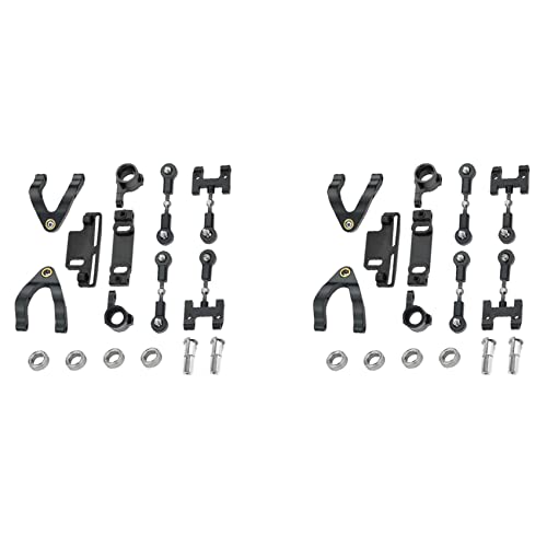 Fegtrtyoa 2X Metall Lenkung Schale Obere Untere Schwinge Sitz Lenkung Lenkschieber Drehung Block für D12 1/10 RC Auto Upgrade Teile,3 von Fegtrtyoa