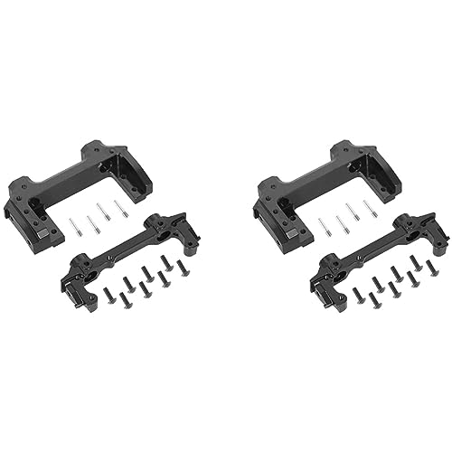 Fegtrtyoa 2X Stoßstangen Halterungen Aus Aluminium Legierung Vorne Hinten mit Servo Halterungen Vorne für 1/10 RC Crawler Axial SCX10 II 90046 90047 von Fegtrtyoa