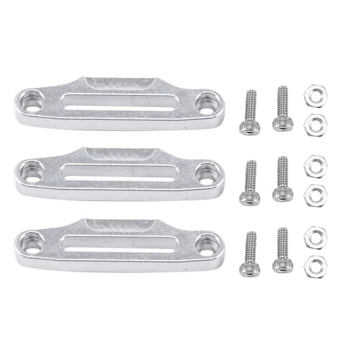 Fegtrtyoa 3PC Aluminiumlegierung WindenseilfüHrung MetallkabelfüHrung für 1/10 RC Crawler RC Cars StoßStange Dekorative Teile von Fegtrtyoa