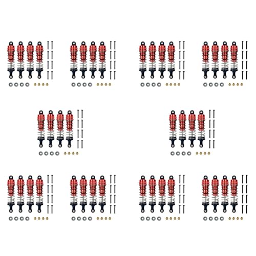 Fegtrtyoa 40X für Mn86K Mn86Ks Mn86 Mn86S Mn G500 1/12 Rc Auto Upgrade Teile Metall Stoßdämpfer Dämpfer Zubehör, Rot von Fegtrtyoa