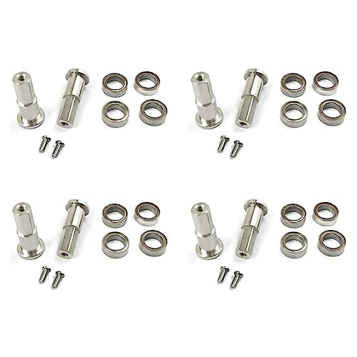 Fegtrtyoa 4Satz 5mm Metall Kombinator Rad Nabe Sechskant Adapter mit Lager Upgrade Zubehör für D12 1/10 Rc PKW Teile von Fegtrtyoa