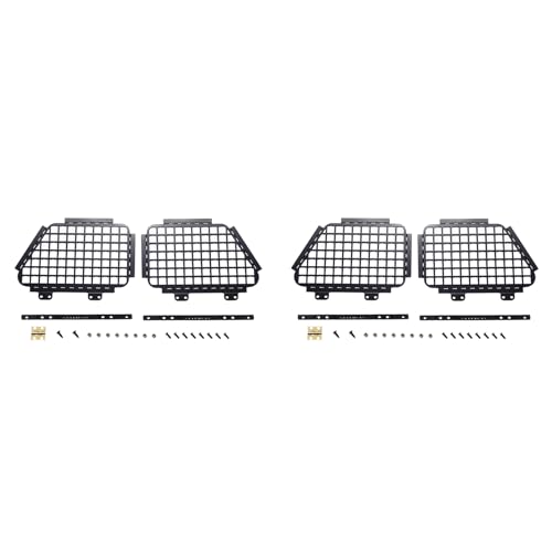 Fegtrtyoa 4X für MN D90 D99S MN99S 1/12 RC Auto Upgrade Teile Metall Faltbare Auto Fenster Schutz Netz Fenster Schutz Zubehör von Fegtrtyoa