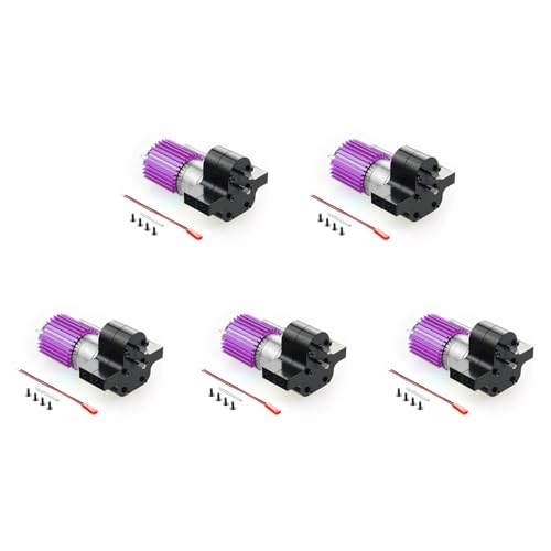 Fegtrtyoa 5X Metall 370 Motor Getriebe Getriebe Box für C14 C24 B24 B36 MN D90 D99 MN99S RC Auto Upgrade Teile,Schwarz von Fegtrtyoa