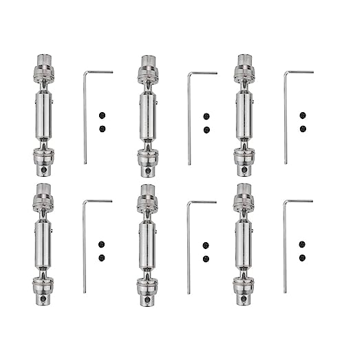 Fegtrtyoa 6X Upgrade Der CVD Antrieb Welle Aus Metall für D12 C24 C34 B14 B24 B16 B36 MN D90 MN99S RC Auto Teile Zubehör, Silber von Fegtrtyoa