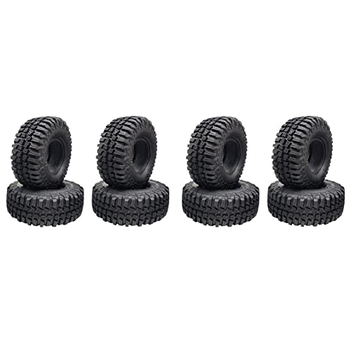 Fegtrtyoa 8 Stück 100MM 1.9 Gummi Reifen Reifen Rad für 1/10 RC Crawler Auto Axial SCX10 90046 AXI03007 TRX4 D90 CC01 von Fegtrtyoa