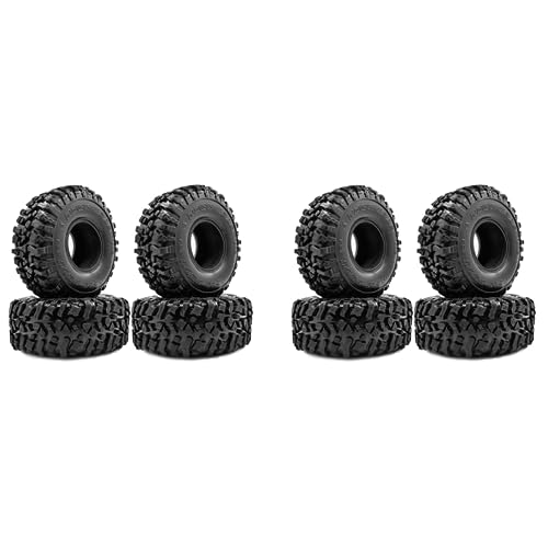 Fegtrtyoa 8PCS 120MM 1.9 Rubber Rocks Reifen Radreifen für 1/10 RC Rock Crawler Axial SCX10 90046 AXI03007 TRX4 D90 von Fegtrtyoa