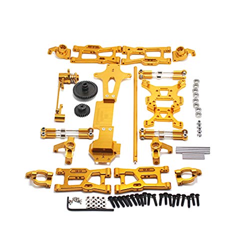 Fegtrtyoa für 1:14 144001 RC Auto Voll Upgrade Teile Metall C Sitz Lenk Becher Schwinge Zentral Antriebswelle, Gelb von Fegtrtyoa