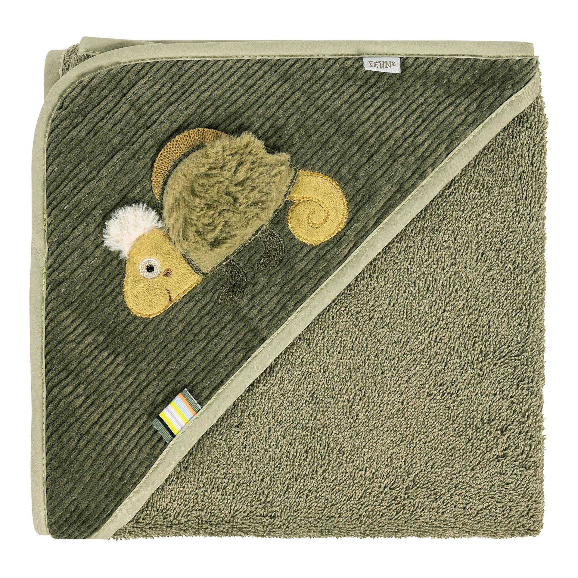 Fehn Kapuzenbadetuch oliv Fehn Kapuzenbadetuch oliv von Fehn