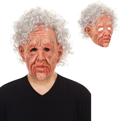 Fehodun Alte Mann Maske Horror Masken Realistische Menschliche Gesichtsmaske Falten masken für Erwachsene Halloween Kostüm Requisiten Fehodun Alte Mann Maske Horror Masken Realistische Menschliche Gesichtsmaske Falten masken für Erwachsene Halloween Kostüm Requisiten von Fehodun