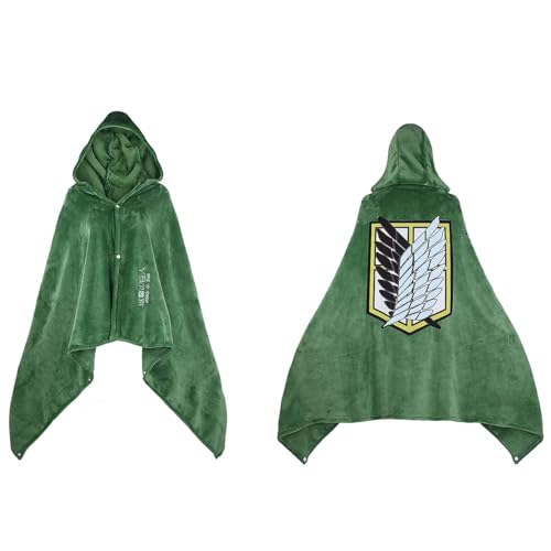 Fehodun Anime Umhang Attack on Titan Cape Decke Anime Cosplay Harness Mantel Manga Karneval Kostüm Halloween Requisiten von Fehodun