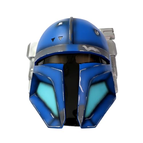 Fehodun Erwachsene Mandalorian Helm SW Clone Trooper Helmet Halloween SW Classic Mandalorian Maske Cosplay Harz Full Head Metal Armor Helmet Decor von Fehodun