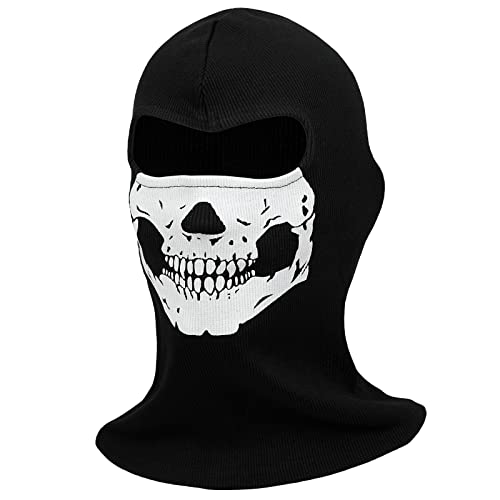 Geistermaske Call of Duty Ghost Maske Grusel Schädel Vollgesichts Maske Halloween Erwachsene COD Cosplay Kostüm Sport Skimaske (D) von Fehodun