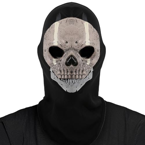 Fehodun Geistermaske Call of Duty Ghost Maske Grusel Schädel Vollgesichts Maske Halloween Erwachsene COD Cosplay Kostüm Maske Sport Skimaske von Fehodun