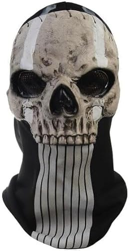 Fehodun Geistermaske Call of Duty Ghost Maske Grusel Schädel Vollgesichts Maske Halloween Erwachsene COD Cosplay Kostüm Maske Sport Skimaske von Fehodun