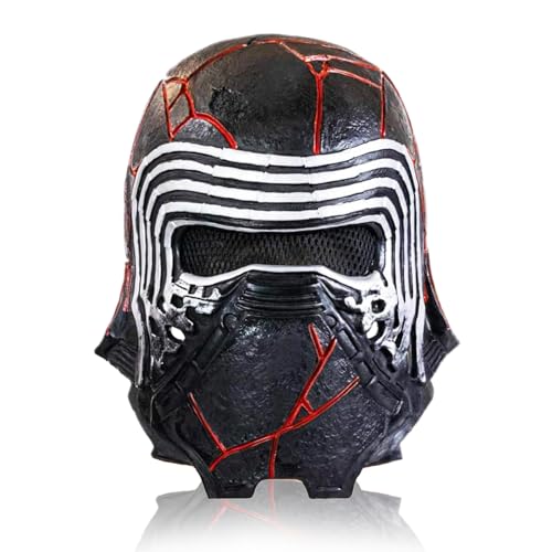 Fehodun Kylo Ren Helm Imperial Troopers Maske SW Schwarz Serie Halloween Star Hero Cosplay Vollkopf Kopfbedeckung Maske für Erwachsene von Fehodun