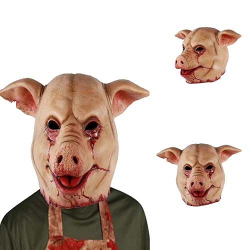 Fehodun Realistische Silikonmaske Horror Maske Tiere Schwein für Erwachsene Halloween Kostümzubehör Requisite Fehodun Realistische Silikonmaske Horror Maske Tiere Schwein für Erwachsene Halloween Kostümzubehör Requisite von Fehodun