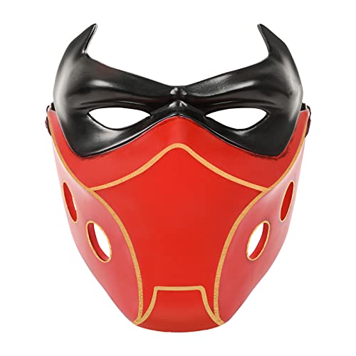 Fehodun Red Hood Helm Deadpool Maske Superheld Jason Todd Helm Halloween Cosplay Kostüm Zubehör für Erwachsene von Fehodun
