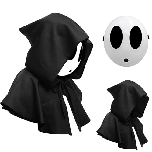 Fehodun Shy Guy Maske Weiß Anime Schüchterner Junge Mädchen Masken Halloween Gespenst Maske Cosplay Party Kostüm Requisiten Erwachsene von Fehodun