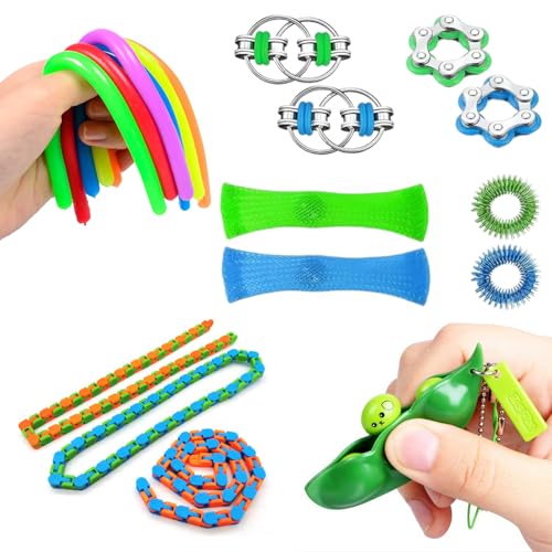 Anti Stress Spielzeug, 18 Pcs Anti-Stress Spielzeug Für Konzentration, Anti Stress, Fidget Toys Set Für Erwachsene, Entspannung Und Spaß Für Kinder Und Erwachsene, Beste Fidget Toys von FeiOne