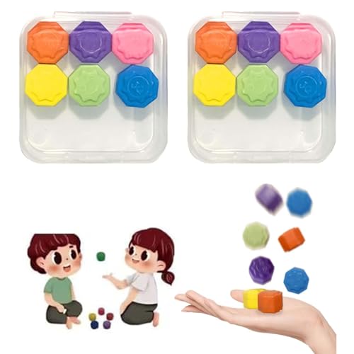 FeiOne 2 Sets Gonggi-Koreanisches Volkssteinspiel, Koreanisches Traditionelles Spiel, Gonggi Jack Stone Pebbles Set, Gonggi Game, Gonggi Stones, Gonggi-Spiel, Gonggi Jack Stein Kieselsteine Set von FeiOne