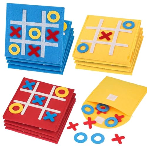 Tic Tac Toe Spiel – 12 Stück Filz Tic Tac Mini in Bunt – Klassisches Lernspielzeug & Mitgebsel Kindergeburtstag – Für Geburtstag, Kindertag, Zuhause, Schule & Party Tic Tac Toe Spiel – 12 Stück Filz Tic Tac Mini in Bunt – Klassisches Lernspielzeug & Mitgebsel Kindergeburtstag – Für Geburtstag, Kindertag, Zuhause, Schule & Party von FeiOne
