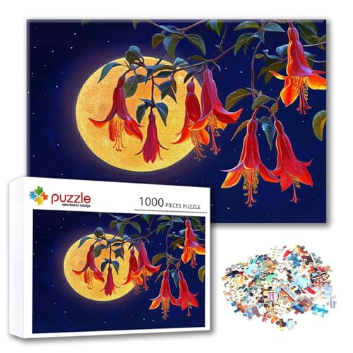 Puzzle Blume Puzzle 3000 Teile Mond, Herausforderung Impossible Jigsaw, Erwachsene Wooden Jigsaw Spielzeug, Puzzlespiele für Die Ganze Familie Stressabbau, Geschenk für Frauen Männer 122 x 80 cm R-1 Puzzle Blume Puzzle 3000 Teile Mond, Herausforderung Impossible Jigsaw, Erwachsene Wooden Jigsaw Spielzeug, Puzzlespiele für Die Ganze Familie Stressabbau, Geschenk für Frauen Männer 122 x 80 cm R-1 von FeiPride
