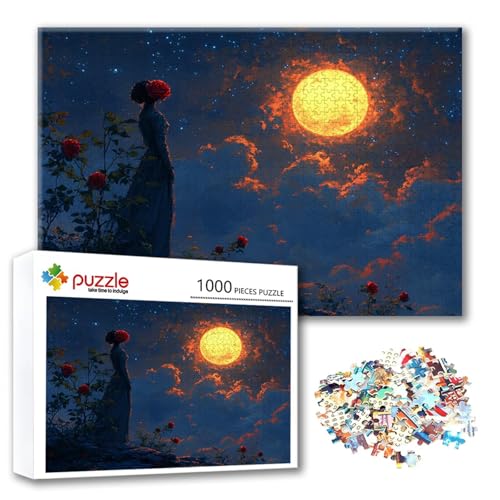 Puzzle Mond Puzzle 2000 Teile Landschaft, Herausforderung Impossible Jigsaw, Erwachsene Wooden Jigsaw Spielzeug, Puzzlespiele für Die Ganze Familie Stressabbau, Geschenk für Frauen 100 x 70 cm O-2 Puzzle Mond Puzzle 2000 Teile Landschaft, Herausforderung Impossible Jigsaw, Erwachsene Wooden Jigsaw Spielzeug, Puzzlespiele für Die Ganze Familie Stressabbau, Geschenk für Frauen 100 x 70 cm O-2 von FeiPride