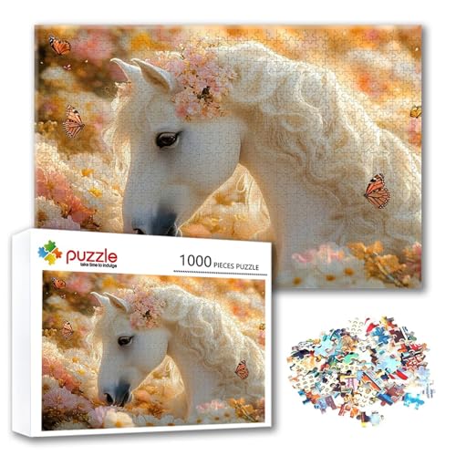 Puzzle Tier Puzzle 1000 Teile Pferd, Herausforderung Impossible Jigsaw, Erwachsene Wooden Jigsaw Spielzeug, Puzzlespiele für Die Ganze Familie Stressabbau, Geschenk für Frauen Männer 75 x 50 cm A-9 Puzzle Tier Puzzle 1000 Teile Pferd, Herausforderung Impossible Jigsaw, Erwachsene Wooden Jigsaw Spielzeug, Puzzlespiele für Die Ganze Familie Stressabbau, Geschenk für Frauen Männer 75 x 50 cm A-9 von FeiPride
